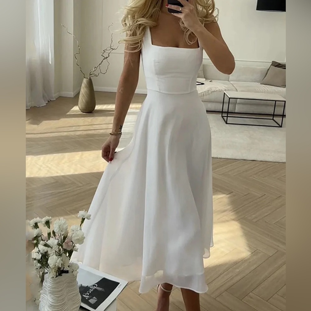Solid Elegant Cami Long Dress From Commense